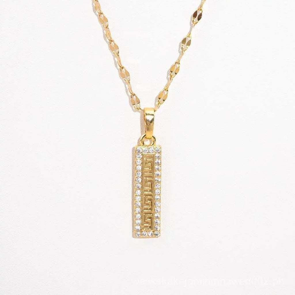 Rectangular Gold Necklace