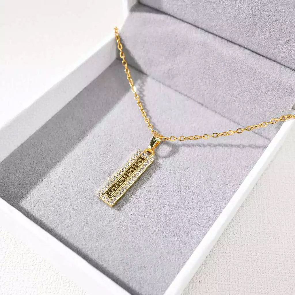 Rectangular Gold Necklace